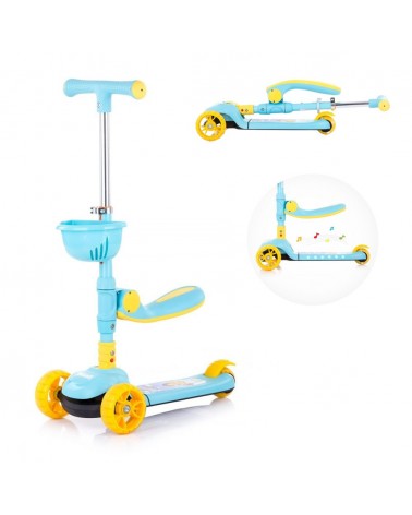 Patinete infantil NEO RIDER de Chipolino con luces, música y asiento abatible